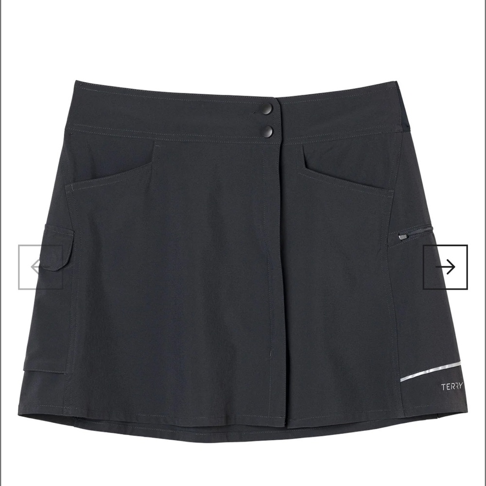 Terry Cycling Charcoal skirt (no liner)with Pockets